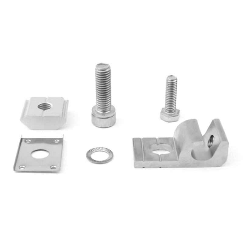 Pack of 4 Aluminum Solar Grounding Clamps with Adjustable Screws & strong Design Easy to Use for Photovoltaic Panel