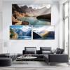 Landscape Oil Painting Mountain Canyon River Art Canvas Painting Living Room Corridor Office Home Decoration Mural No Frame