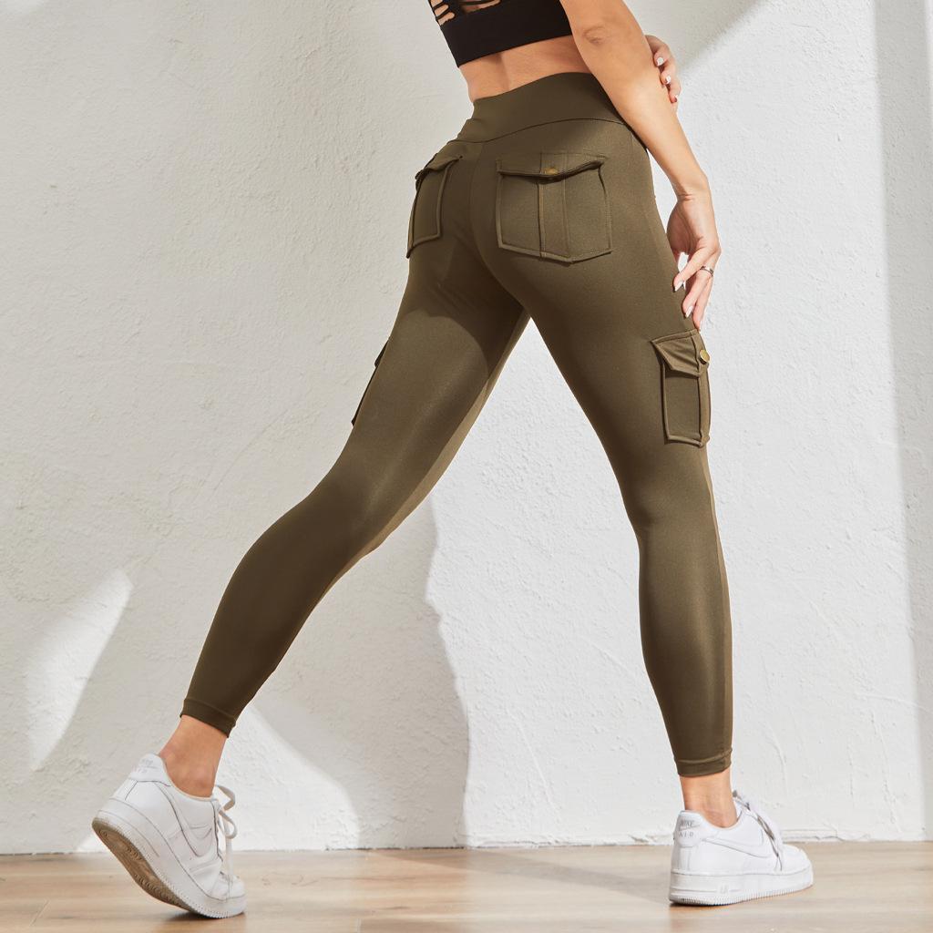 Women’s High Waist Quick-Dry Fitness Pants - Elastic, Tight, Sexy, Hip Lifting, Nine-Point Sports Leggings