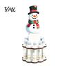Rustic Wood Table Decorations Wooden Christmas Money Holder Stand, Santa Snowman Tree Cash Festive Desktop Clip Display, Holiday Tabletop Ornament for