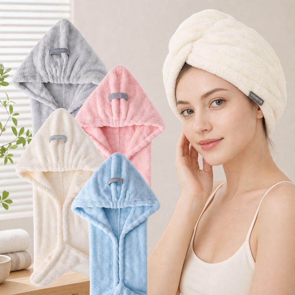 Thickened Hair Drying Cap Quick-drying Shower Cap Wiping Hair Towel For Women with Long Hair