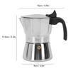Octagonal Design Stovetop Coffee Maker 3/6 Cups Capacity Italian Coffee Maker  For Camping