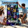 Custom Name Personalized Among Us Print Beach Towel, for Trip Camping Beach Party Home Decor, Birthday Gift for Family & Friends