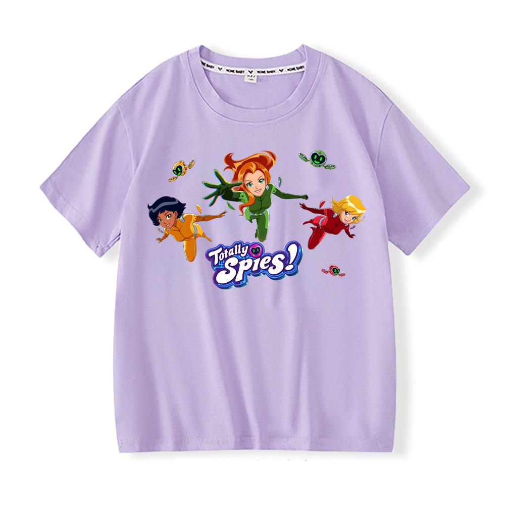 Totally Spies Manga Graphic Printing TEES 2026NEW 100%Cotton Round Neck Cartoon Boys/girls T Shirt Cartoon Print Cute Manga Tee-shirt Anime T-Shirts