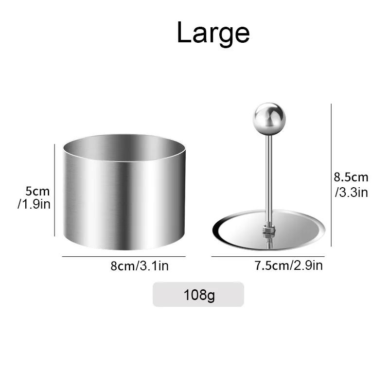 Круглая форма для рисовых шариков из нержавеющей стали, кольцо для мусса с крышкой, легко извлекается из формы, гаспачо, суши, пресс для еды, кухонные принадлежности