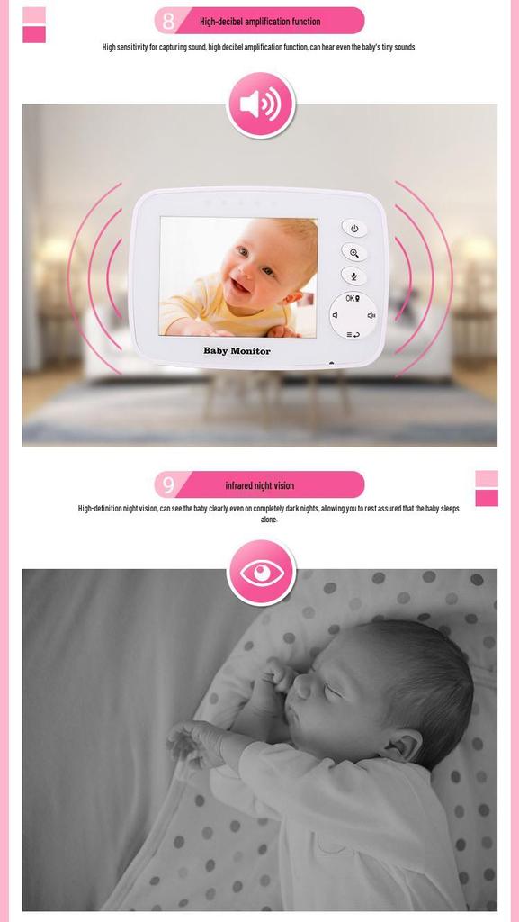 3.2-inch Baby Monitor with Two-way Talk & ECO Smart Wake-up