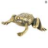 Solid Brass Lucky Rich Toads Frog Animal Statue Decor Tea Pet Bronze Ornaments Craft Collection NEW