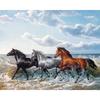 Алмазная картина Лошадь Полный круглый Алмазная вышивка Животные Картина 5D Diy Мозаика Горный хрусталь