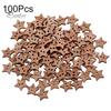 100Pcs 2 Holes DIY Star Shape Wooden Button Scrapbook Craft Sewing Buttons