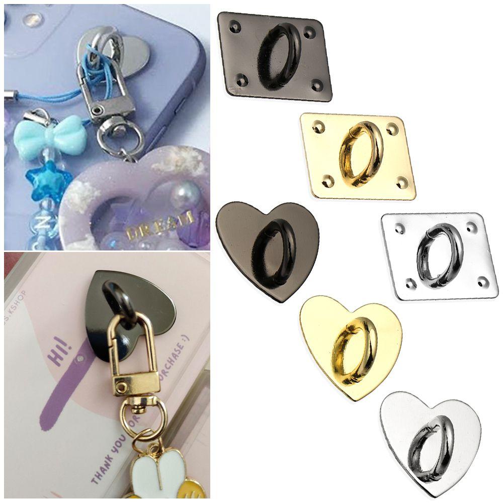 Case Heart Shape Buckle Phone Accessories Mobile Phone Holders Phone Hooks DIY Pendant Metal Buckle