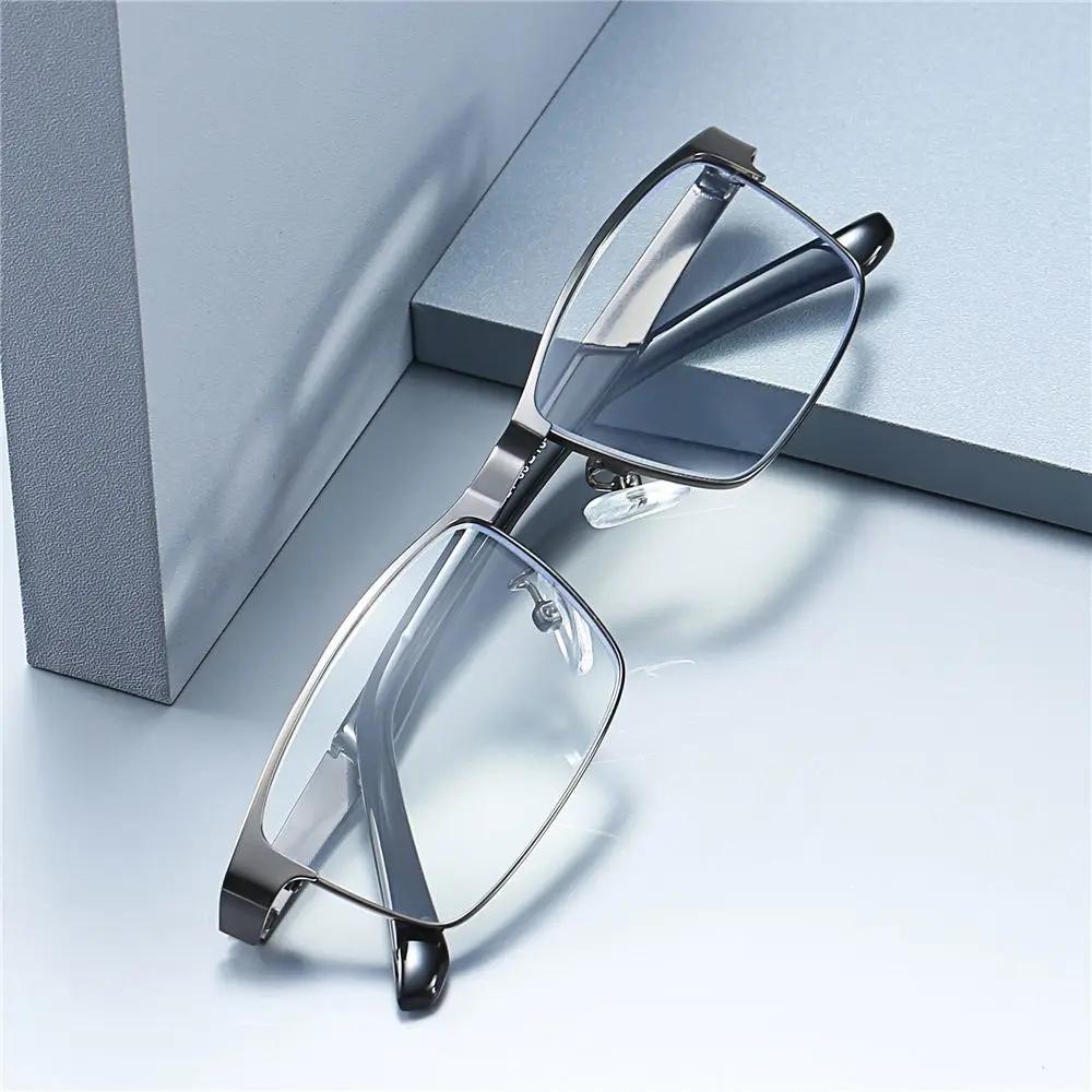 Stainless Steel Business Reading Glasses For Men, Presbyte Optical Glasses For Reader, + 1.0, 2.0, 3.0, 4.0