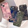 Case For Apple iPhone 11 13 12 14 Pro 7 Plus XR X XS Max 6 6S 13Pro SE 2022 Black Silicone Phone Funda Marble Pattern