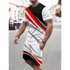 Summer Men's Sportswear Large Two-Piece Retro Casual Street Suit 3D Simple Printed Beach Suit Men's T-Shirt Shorts Sportswear