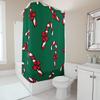 TU Christmas Shower Curtain Festive Holiday Decor Holiday Bathroom Set Merry Christmas Pattern Waterproof Fabric Backdrop