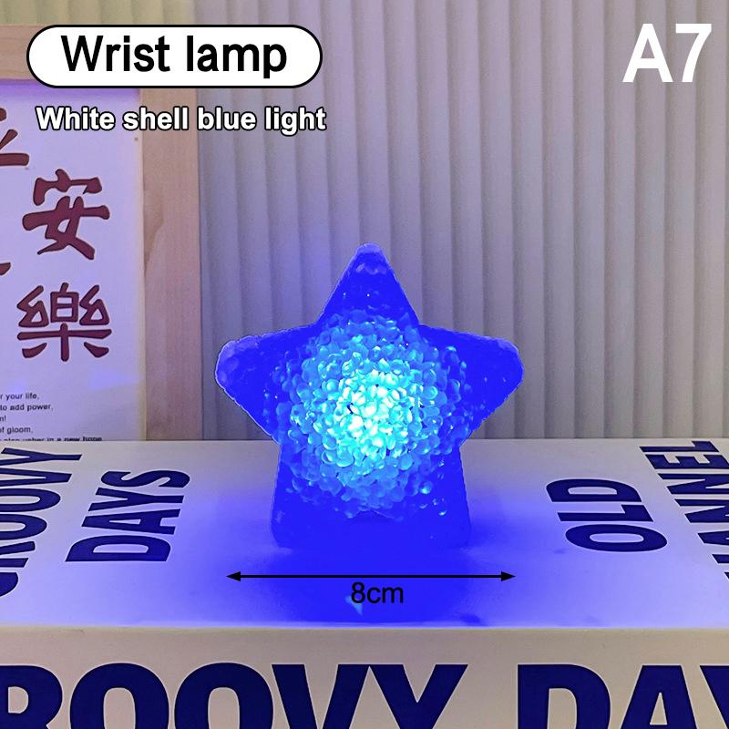 Звездный ручной светодиодный фонарик Пластиковый ночник в форме звезды Противоскользящая лента Фонарь для танцевального выступления Сценический фотореквизит