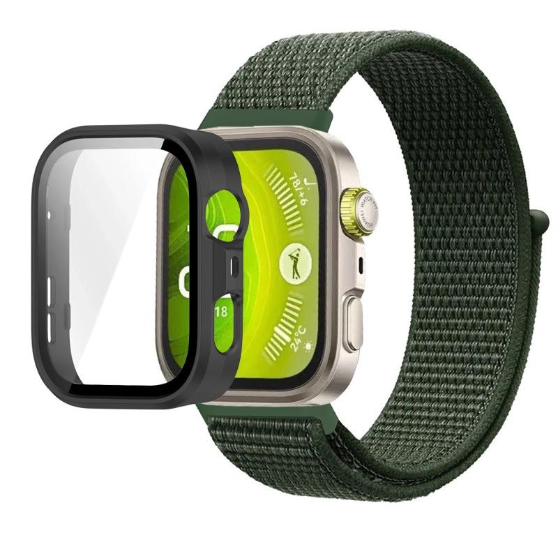 Нейлоновый ремешок + ПК-корпус для Huawei Watch Fit 3/4/4 Pro Защитный чехол от падения + Удобный дышащий браслет Ремешок Correa