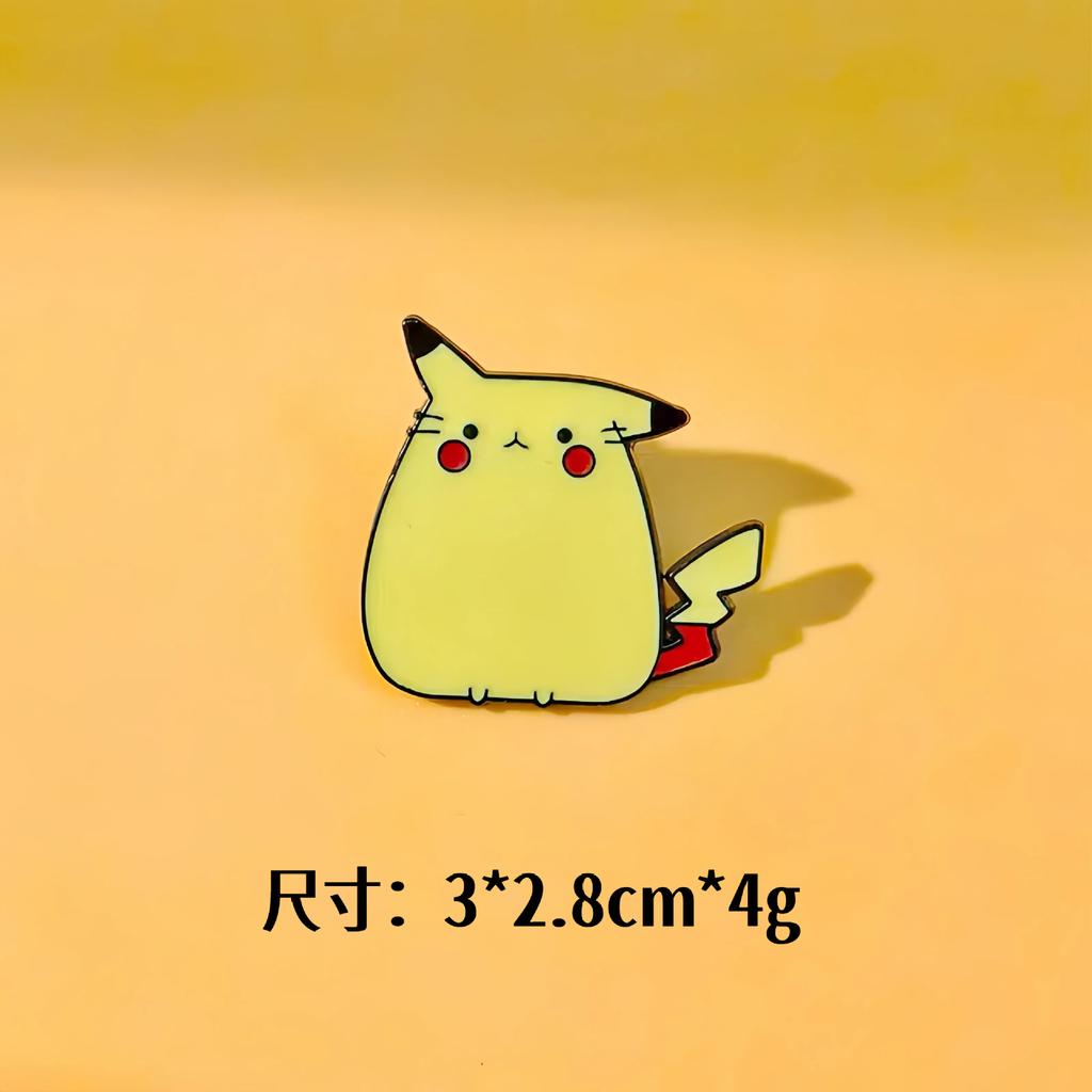 NEW HOT Pok mon Pok mon brooch Pikachu metal badge anime cartoon clothes pencil case backpack decoration accessories