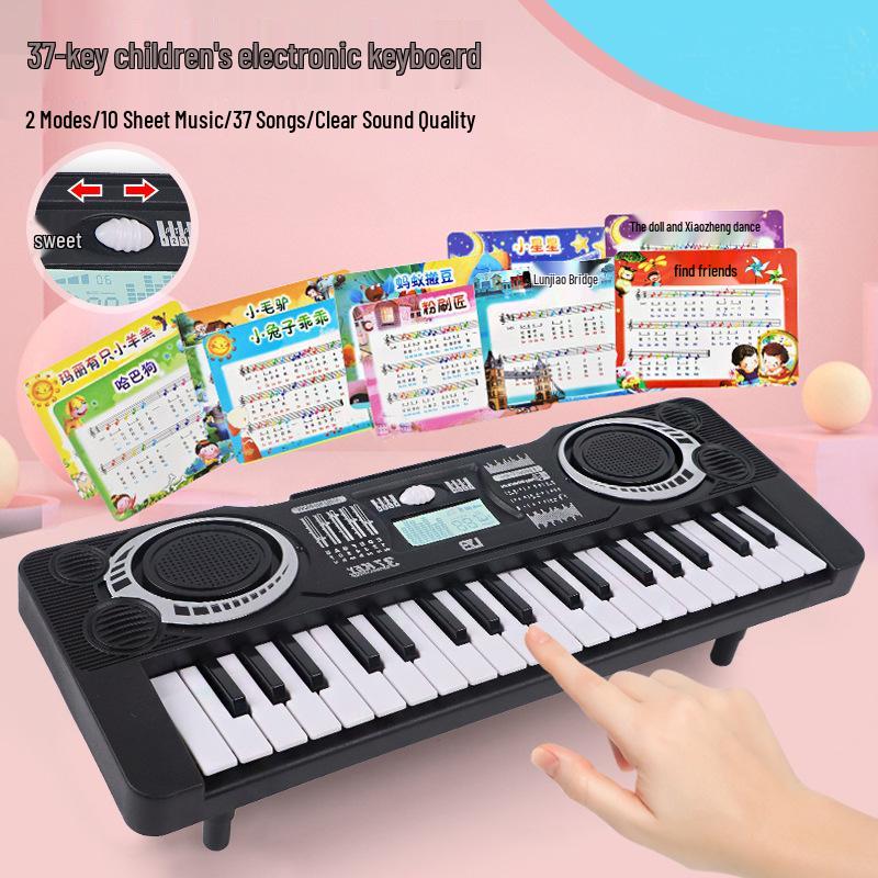 Детское электронное обучающее пианино с 37 клавишами