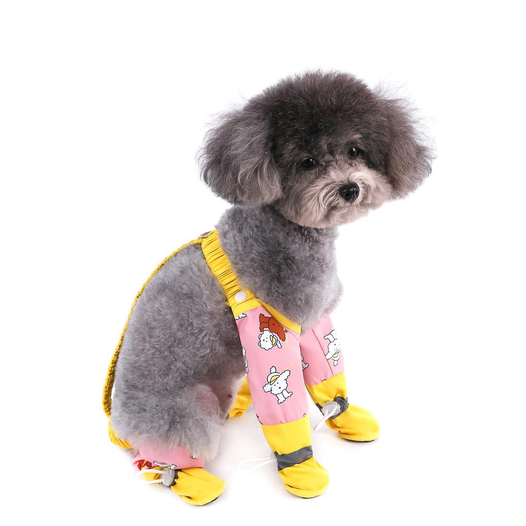 Autumn and winter dog going out dust pants foot Maillard bear waterproof and anti-dirty small dog walking dog pet dog clothes