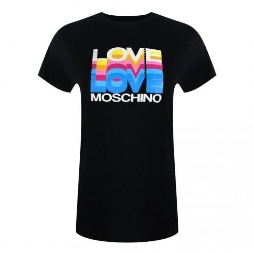 Love Moschino Womens/Ladies Love Layered Logo Cotton Casual T-Shirt