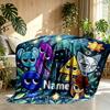 Custom Name Personalized Game Sprunki Print Blanket, Home Decor, Bedroom, Sofa, Camping, Couch, Gifts for Birthday Christmas