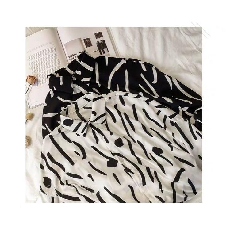 Женская рубашка с принтом граффити, длинный рукав, свободный топ, рубашка большого размера в корейском стиле, базовая рубашка