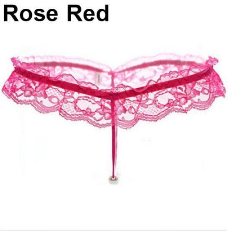 Женское нижнее белье, сексуальное нижнее белье из искусственного жемчуга, кружевные стринги