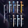 Rotating Planet Black Gel Pen: Floating Push-Button, Smooth 0.5mm, Quick-Drying, Water-Based Ink