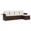 VidaXL Garden Lounge Set with Cushions 5 Pcs, Patio Sofas, Patio Furniture Set, Outdoor Furniture, Brown 3252430