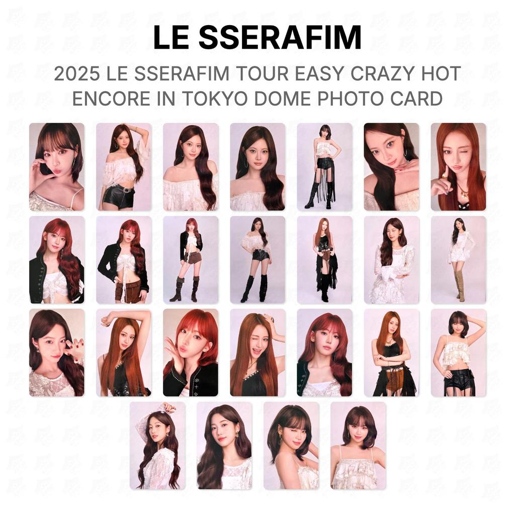 LE SSERAFIM 2025 LE SSERAFIM ТУР EASY CRAZY HOT Encore В TOKYO DOME ФОТОКАРТОЧКА Официальная фотокарточка