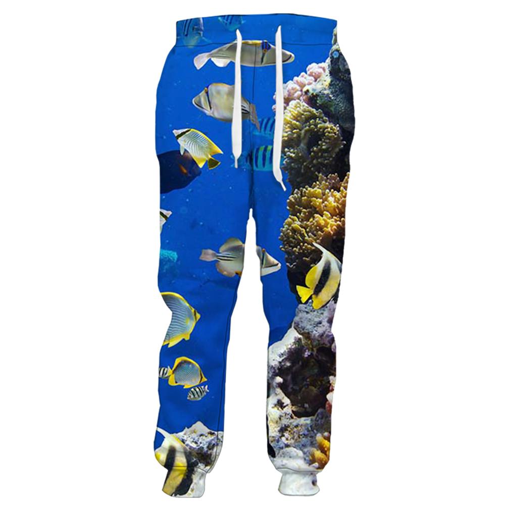 Spring Autumn Fashion Mens Pants Funny Sea Life Reef Dolphin 3D Printed Trousers Sportwear Casual Sweatpants Streetwear Joggers