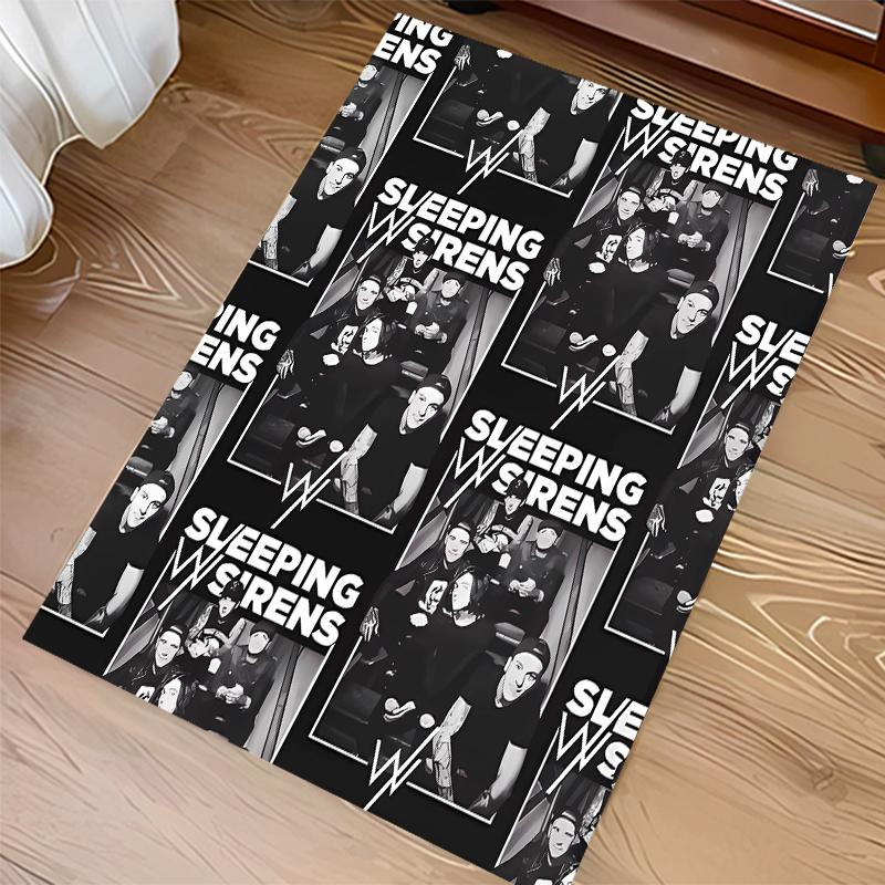 1 шт. Ковер с принтом Sleeping With Sirens - Мягкий, Моющийся, Нескользящий Коврик для Помещений под Офисные Стулья, Гостиную, Домашний Офис, Декоративный Ковер