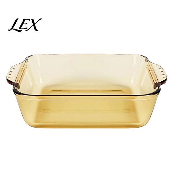 Heat Insulated Pan 2L Glass Baking Dish, Square Dishes for Oven, Versatile Serving Plate Dinner Tempered Casserole Dish Brownies Meatloaf Desserts