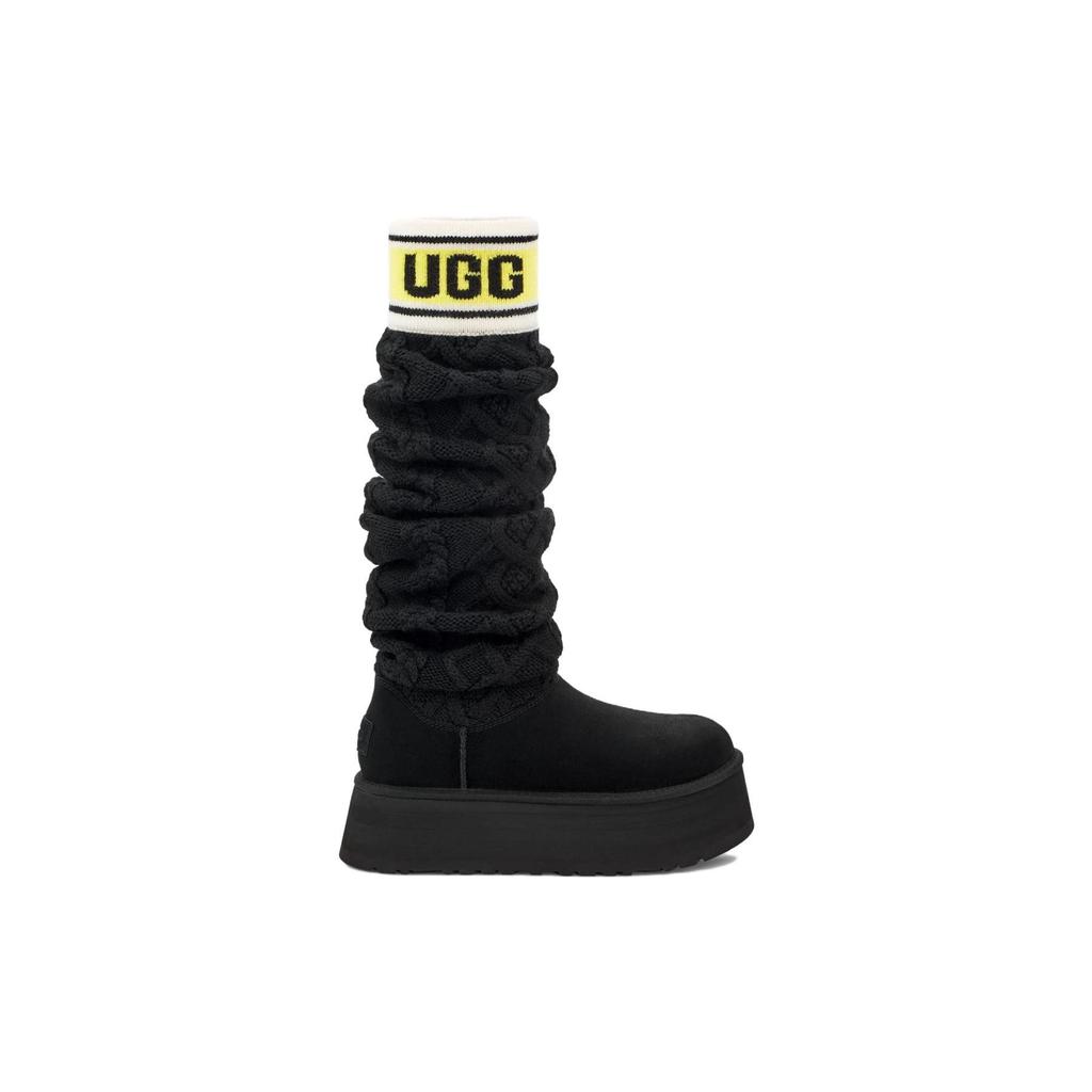 UGG Классический свитер Letter Tall Boot Black (Женский) Женские кроссовки 1144044-BLK