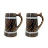 500ml Handmade Wooden Beer Mug, Mango Wood with Sheesham Finish, Barrel Style, Lightweight & Durable, for Craft Beer, Home Bar, Café, Party, Gift