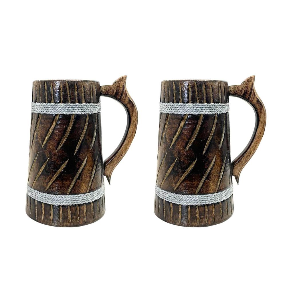 Деревянная пивная кружка ручной работы объемом 500 мл, манговое дерево с отделкой «Шишам», в стиле бочки, легкая и прочная, для крафтового пива, домашнего бара, кафе, вечеринки, подарка