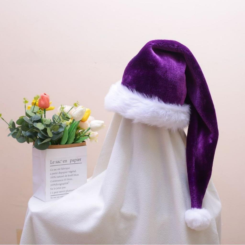 Шапка Санты с длинным хвостом, Доступно несколько цветов, Забавная рождественская шапка для рождественской вечеринки, Праздничное украшение, Подарок для взрослых и детей