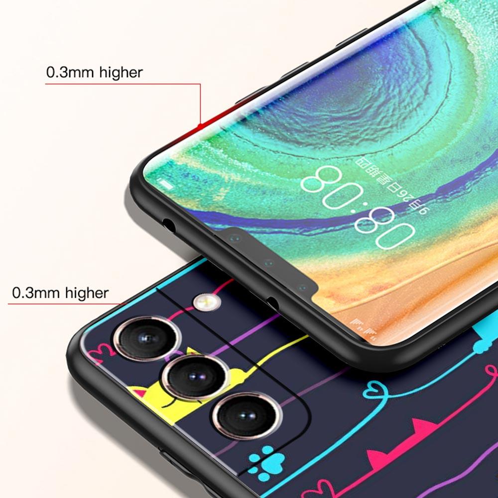 Абстрактный Креативный Кот Линия Чехол для Телефона для Samsung Galaxy S26 S25 S24 S23 S22 S20 S21 FE Ultra S25 Edge Plus Мягкий ТПУ Корпус