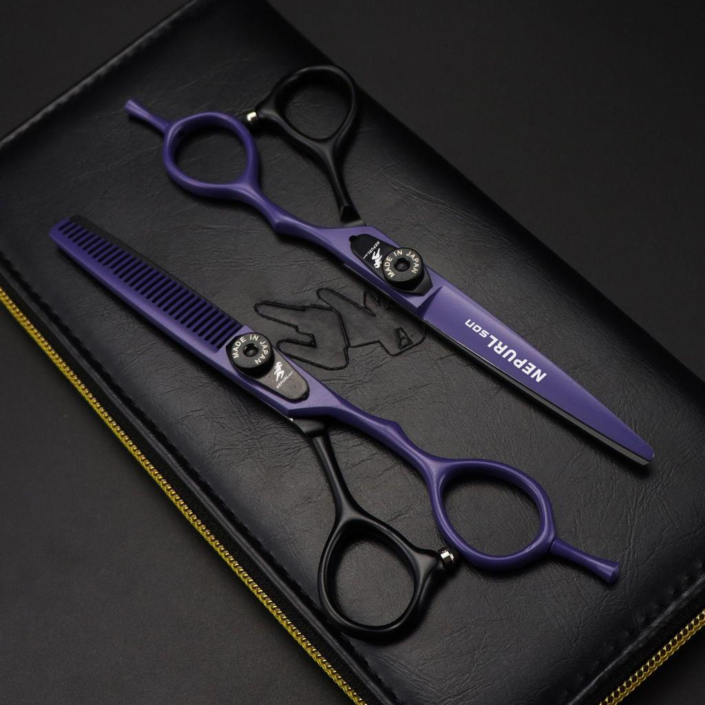 6,0" Парикмахерские ножницы Napson Черно-фиолетовые FGF05