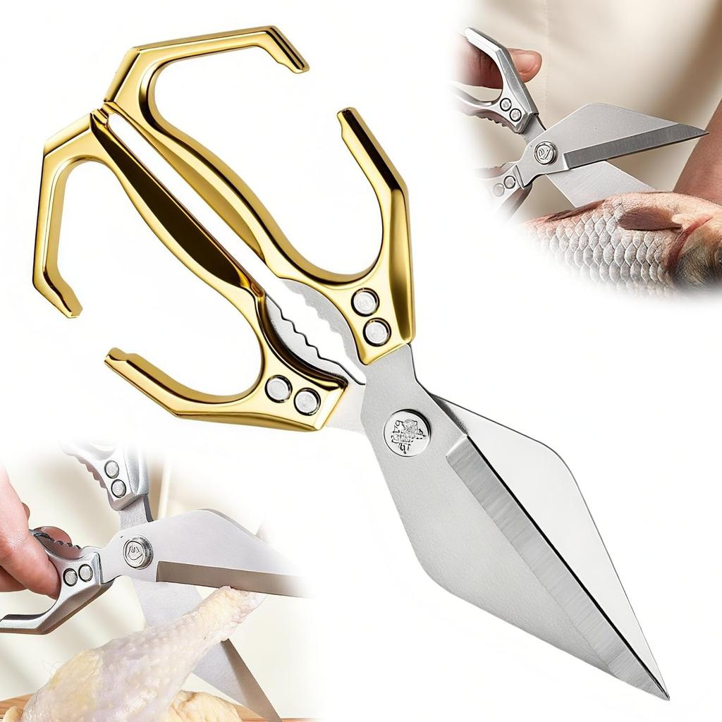 Multifunctional Heavy-Duty Kitchen Shears New,Heavy Duty Kitchen Scissors for Food with Ergonomic Handle,High-Carbon Steel Culinary Shears for Chicken