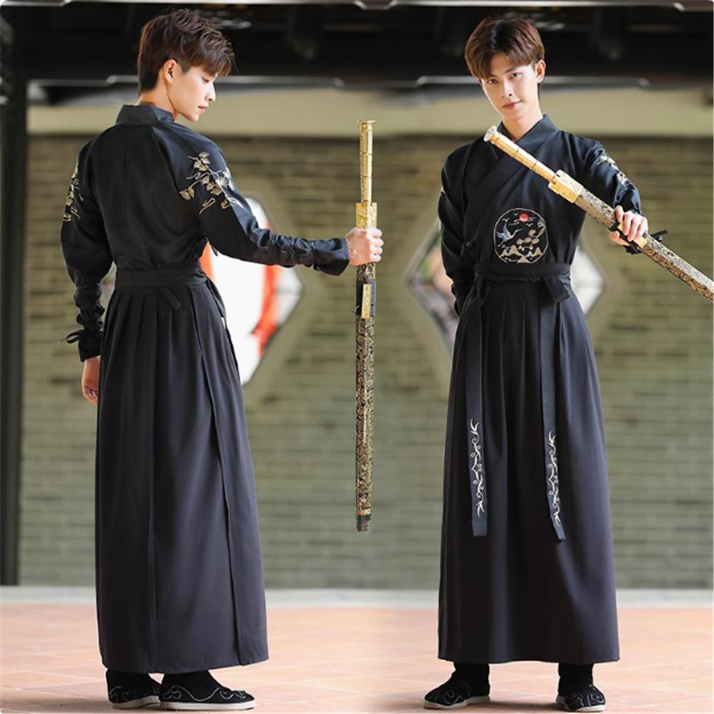 Мужская одежда в стиле боевых искусств Ханьфу, рыцарский красивый мужской костюм