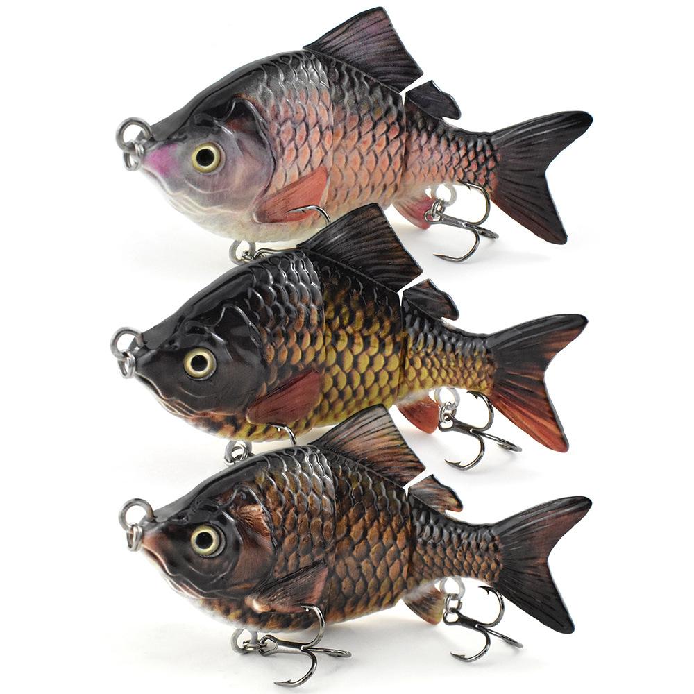 114 Mm /37G 3 Section Metal Link Simulation Crucian Carp Realistic Scale Effect Multi Section Simulation Luya Bait