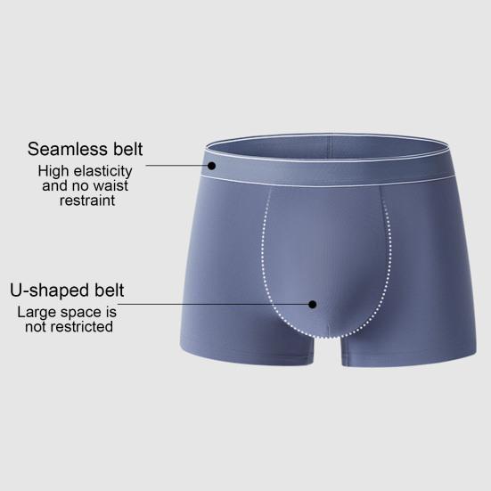 Men Boxer Underwear with Inner Layer Widen Waistband Breathable Patchwork Color Shorts Panties Daily Home Sports Wear