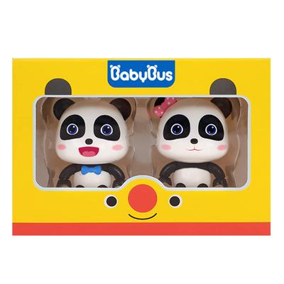 Фигурка BabyBus Kiki & Miu-Miu, Панда, Развивающая игрушка для младенцев и детей, Возраст 0, 1, 2 и 3 года, Подарок на день рождения, Бэби Бас
