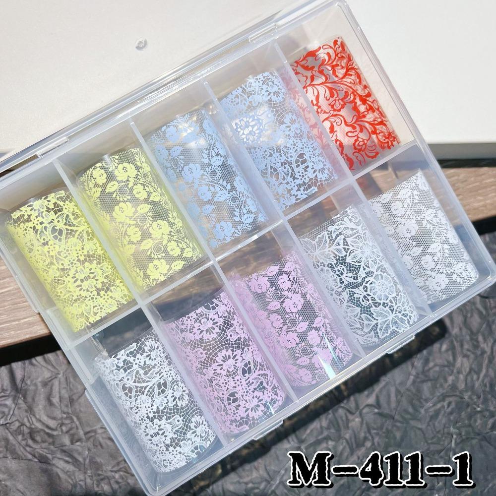 Lace Nail Foils Pink Blue White Nail Art Stickers Sexy Nail Decals  DIY Manicure