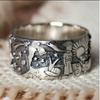 Summer Party Little Prince Men Women Vintage Trend Carving Ring Jewelry Accessories Simple