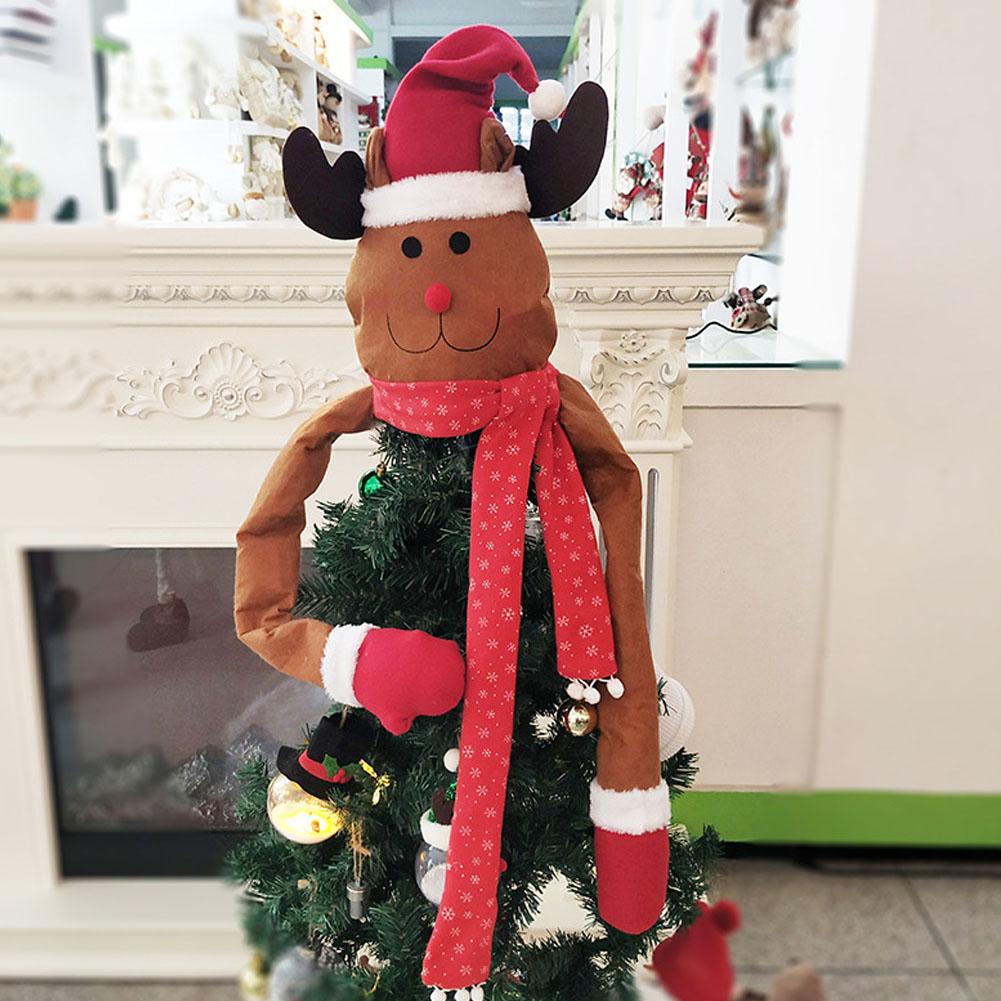 Snowman/Elk/Santa  Shape Xmas Tree Top Ornament for Christmas Party Home Decoration