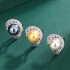 Jewelry Inlaid Imitation Natural Pearl Ring Tahitian Fritillary Pearl Adjustment Index Finger Ring