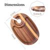 Wood Appetizer Plates Set of 4 Acacia Wood Appetizer Plates Wooden Cocktail Appetizer Plates with Wine Glass Holder Cheese Board