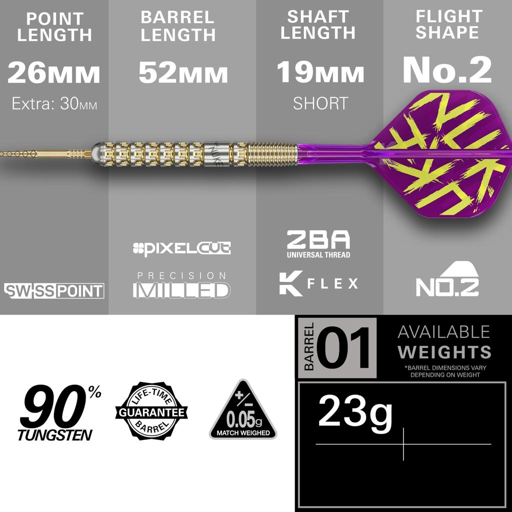 TARGET Luke Littler G1 Prodigy 23 г Стальные дротики